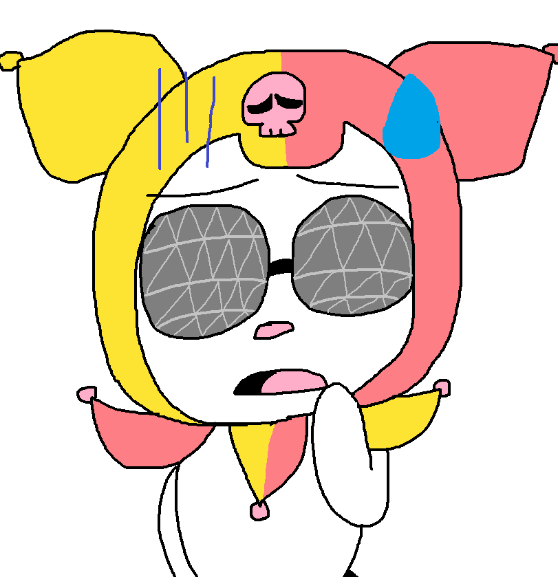 RabbitAndroid's tweet photo. Her glasses can show static when she's too overloaded with a strong sadness or bashful moment, too when she's nervous.

unless Spamton G. Spamton, her glasses can take shape like if was her eyes: annoyed, tired, surprised and sad

80% of the times she wear her glasses https://t.co/ZDyWaMJUKs
