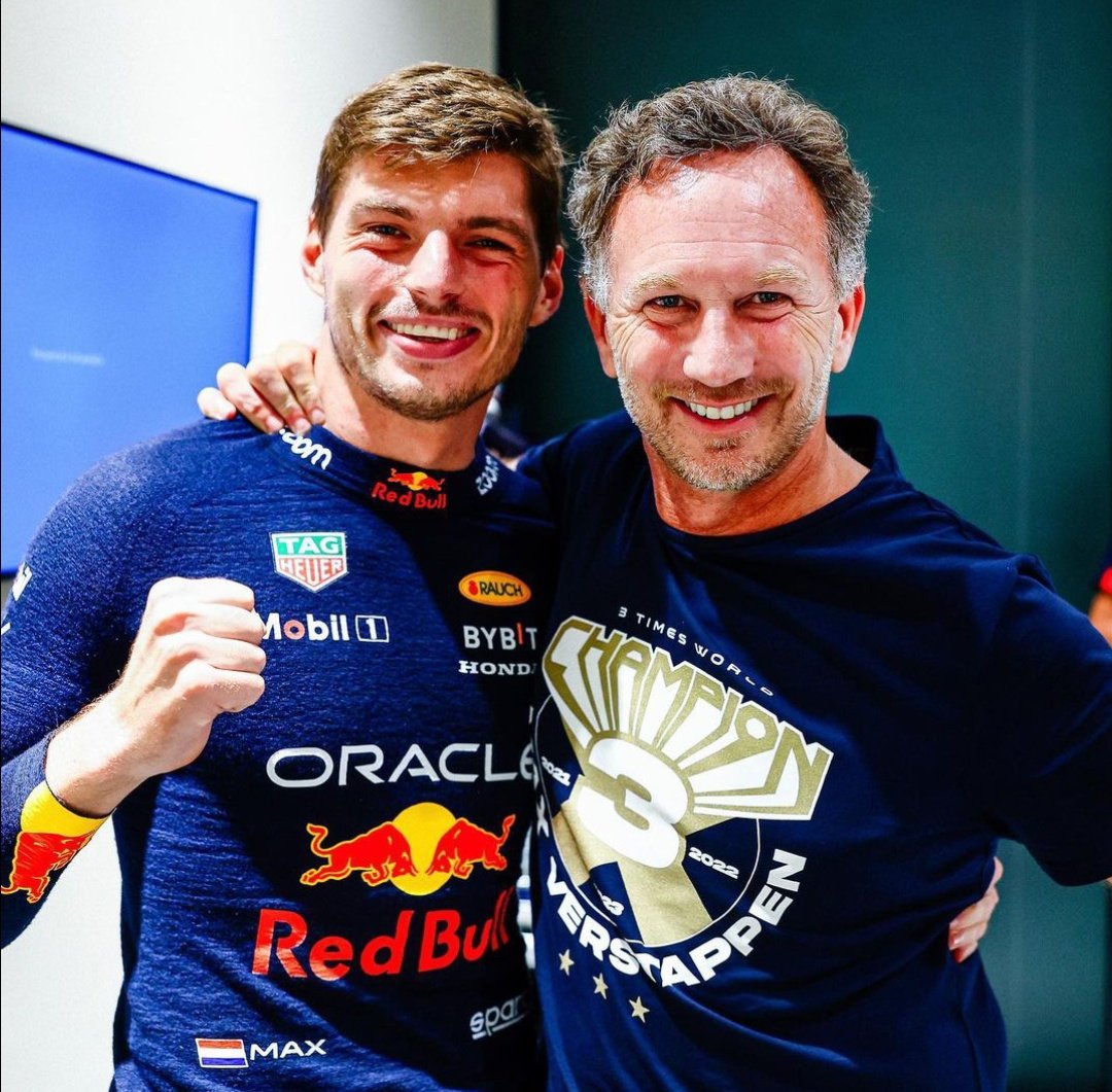 Max33Verstapp's tweet photo. Juge congrats to @/christianhorner 🎉 Happy 50th! https://t.co/b8R3XzR3VZ