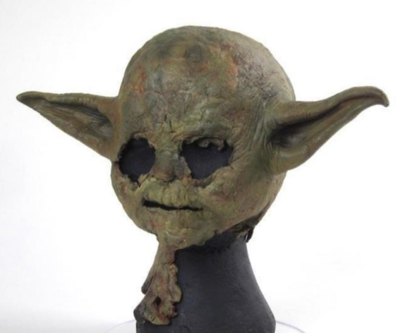 db_witch's tweet photo. I'd like to imagine in 50 years the fnaf movie suits are gonna rot in some warehouse and look like the og Yoda puppet from Empire Strikes Back https://t.co/Qh4zYWN2Di