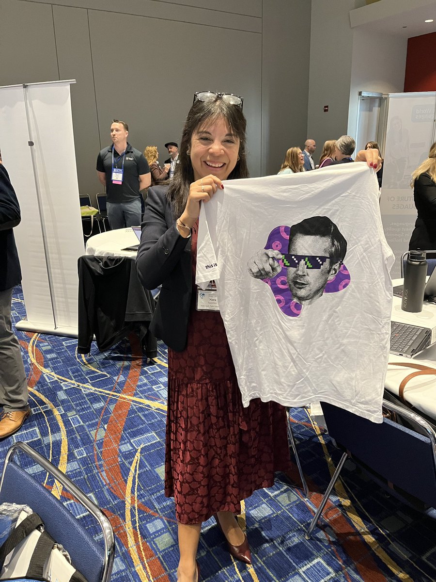 Twining with George at the end of NADSFL 2023! It’s always nice to see him and catch up! <a href="/thisis_school/">This is School</a> <a href="/WCPSS/">Wake County Public School System</a> #wcpssworldlanguages
