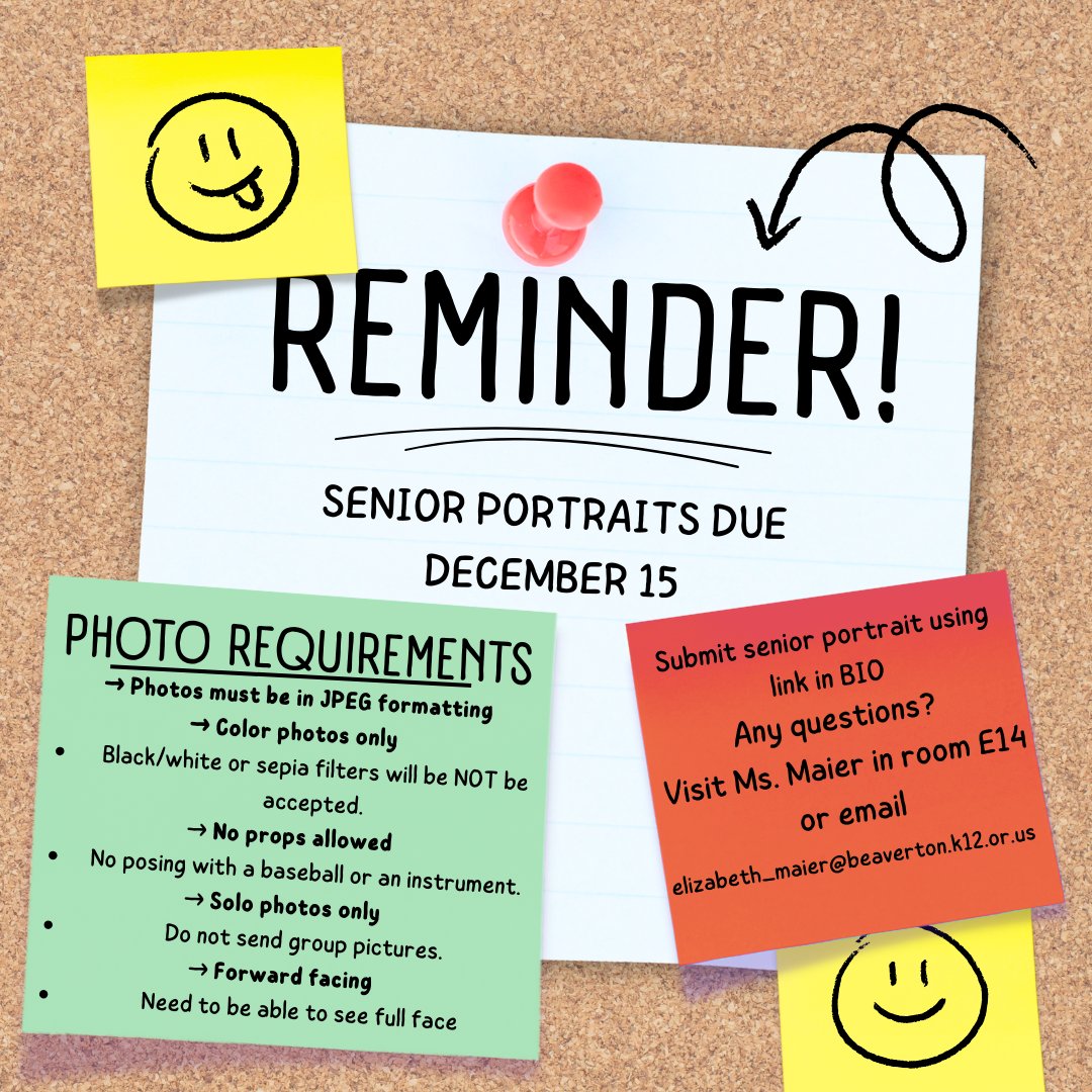 AlohaHSYearbook's tweet photo. Seniors! Submit your senior portraits at https://t.co/JucfHIff97 using the access code "aloha" by December 15th. https://t.co/4qSQrrEgT8
