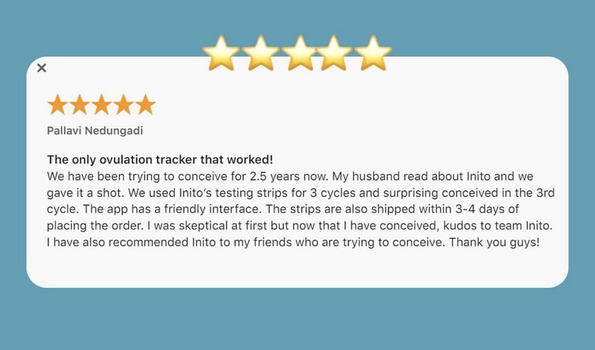 initofertility's tweet photo. Trusted by 50K+ couples 💙
Rated 4.5 on Amazon ⭐️
10K+ pregnancies marked 🤰🏻
Here are a few reasons why Inito is the most-loved fertility tracker on the internet👇🏼🥰

#fertility #Wellbeing #healthcare #WomensHealth #initofertility https://t.co/3EU9rmxH0A