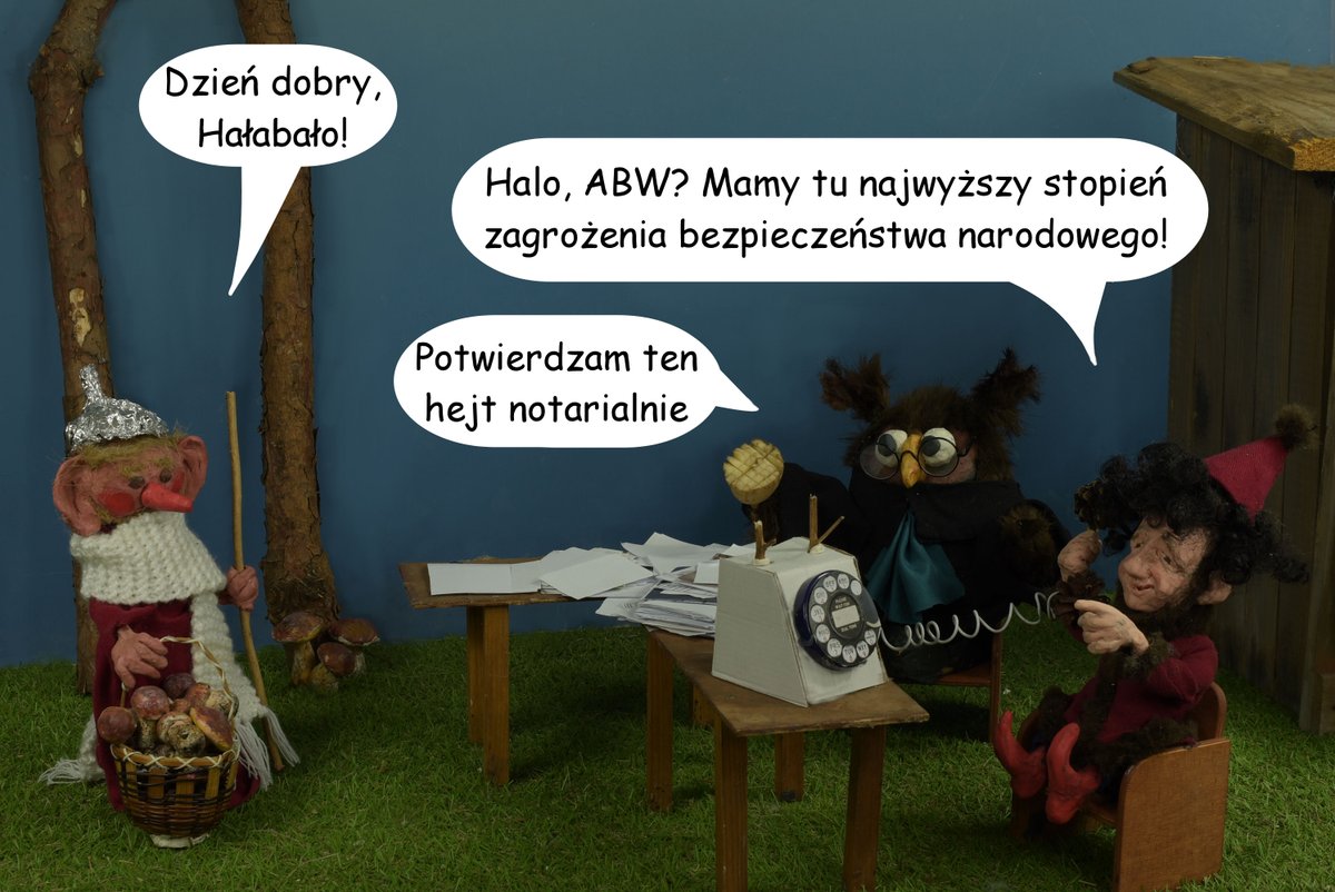 baspiela's tweet photo. #Plastusie
Adwokat Hałabały się wreszcie objawił.
Nie wolno już mówić na Hałabałę „Hałabała”, bo to hejt zagrażający bezpieczeństwu na poziomie państwowym: https://t.co/AUUTk5bSHG
