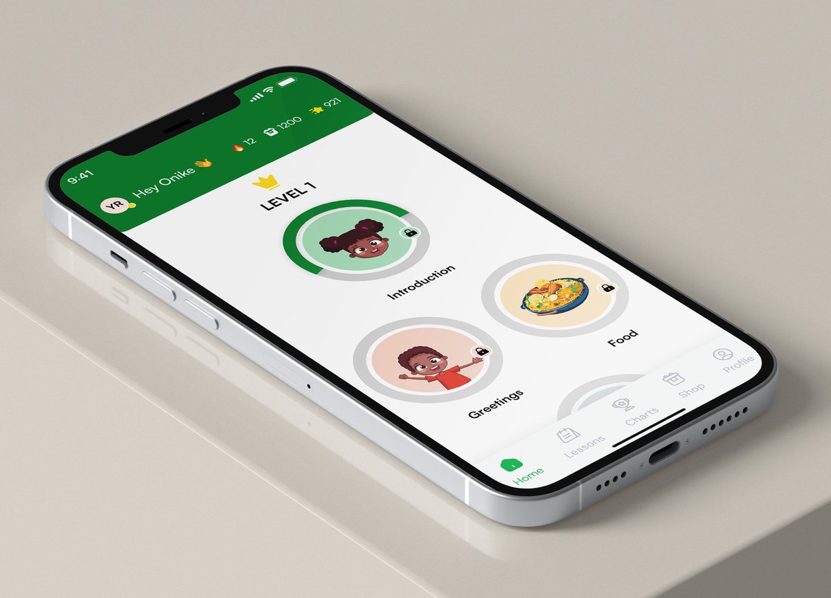theyasmeeniah's tweet image. Day 1 of my #emberUIchallenge 

Prompt: Duolingo - but for Nigerian languages.

Problem: One major struggle with learning an extra Nigerian language is access to tutors/native speakers.  So, I came up with a mobile app design to solve that problem🤌

What are your thoughts?