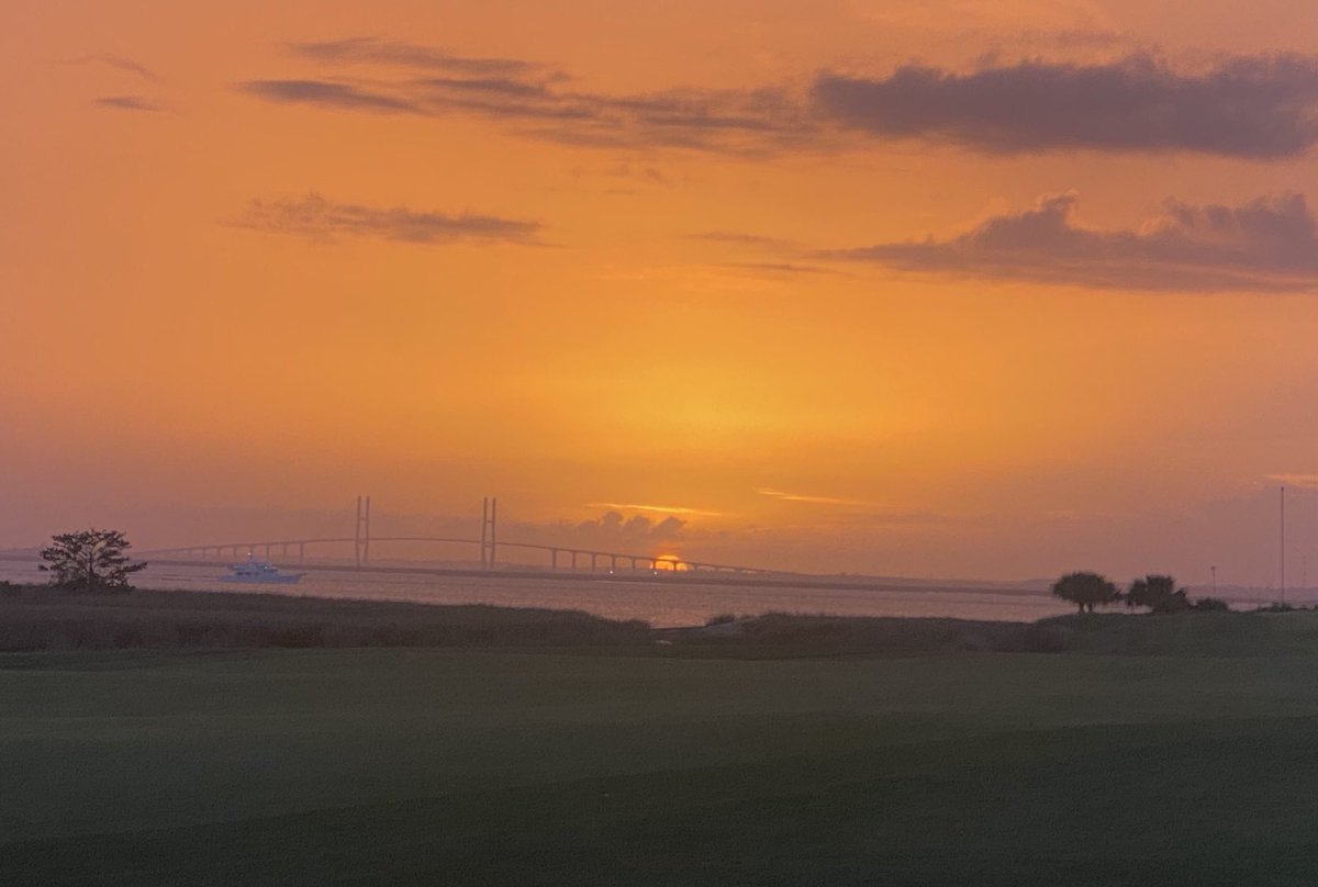 Another stunning sunset to close out play for the day. This time ⁦<a href="/SeaIslandResort/">Sea Island Resort</a>⁩ for the ⁦<a href="/TheRSMClassic/">The RSM Classic</a>⁩