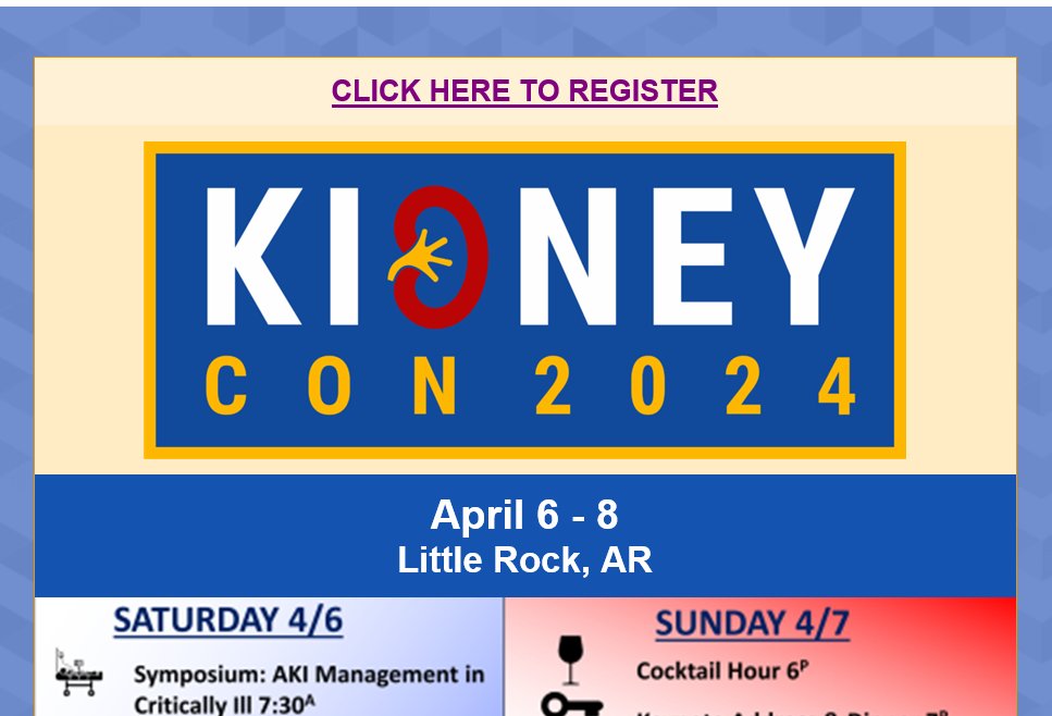 I got my invititation to #KIDNEYcon. This may be the best one ever including the return of #KidneyBiopsyAcademy, great workshops, compelling speakers and what may be the only total eclipse you ever see. Register at kidneycon.org/registration