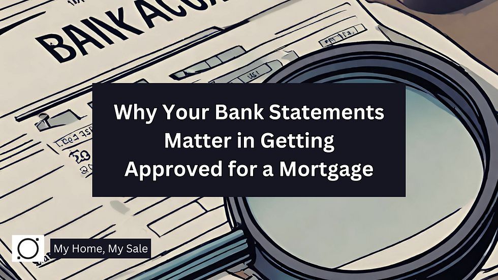 Why Your Bank Statements Matter in Getting Approved for a Mortgage #Homeownership #MyHomeMySale #MortgageApproval 

Learn More Link in Profile: myhomemysale.com/post/why-your-…
