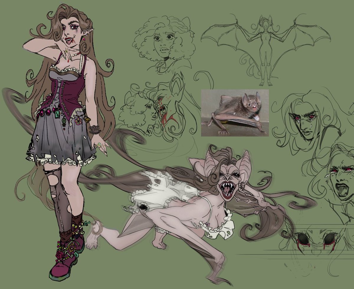 Been very inspired to doodle lately 🦇might clean up these vampires another time