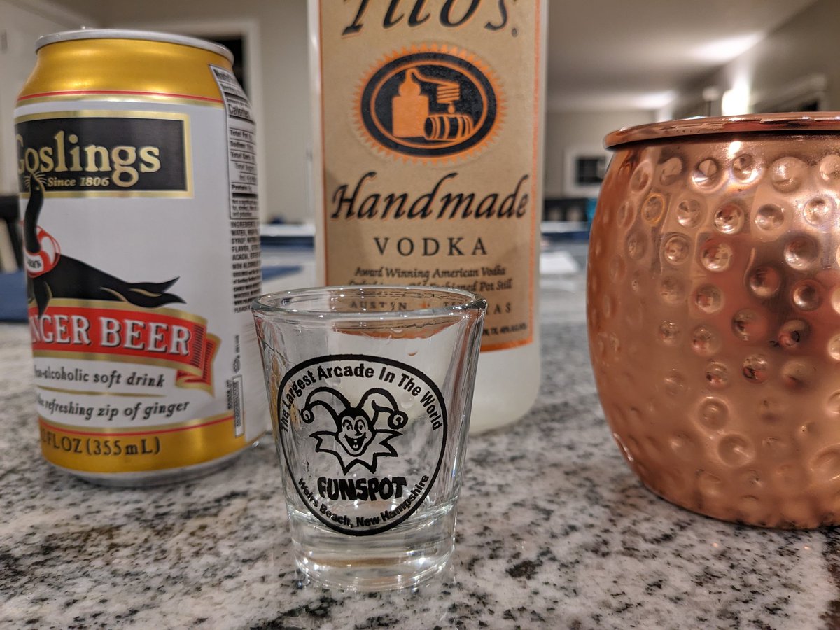 surfingengineer's tweet photo. #funspot shot glass and #mules https://t.co/NR78K8lGgG
