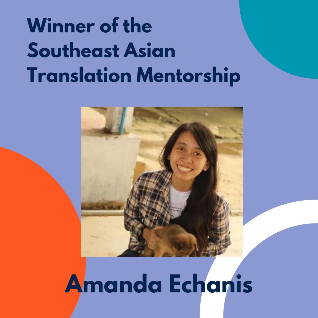 seams_translate's tweet photo. ✨Proudly presenting our mentee✨ 

Congratulations to Amanda Echanis, winner of the Southeast Asian Translation Mentorship (organised by the seams in conjunction with @ethosbooks)! https://t.co/wZjmCrg6OF