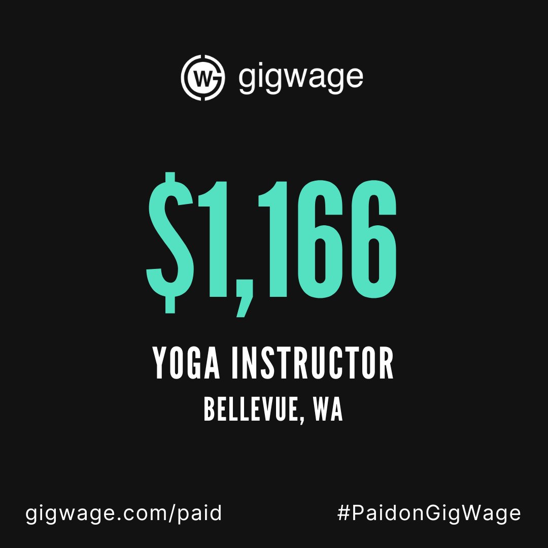 Yoga instructor #PaidonGigWage