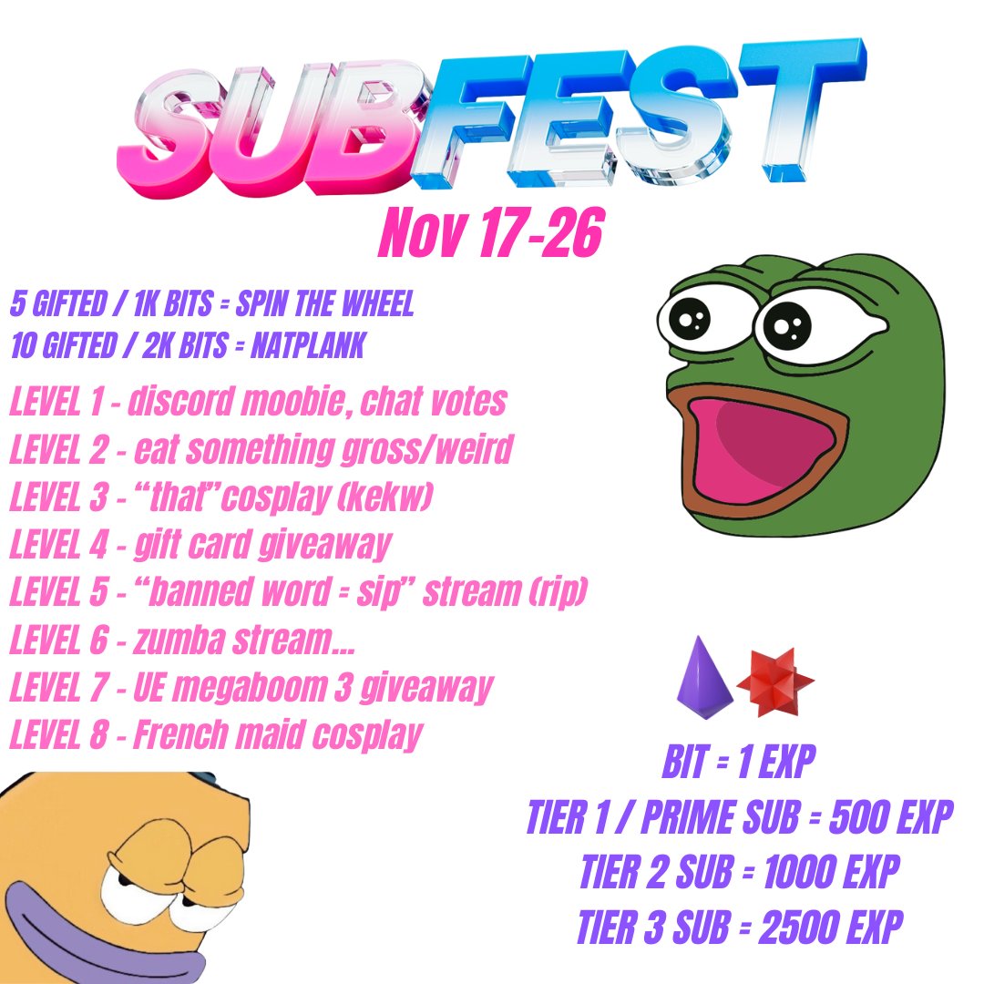 itsNatomic's tweet image. SUBFEST DAY 1 - TWITCH.TV/NATOMIC_