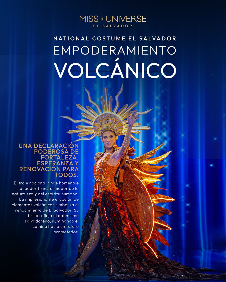 Nuestra anfitriona <a href="/IsabellaManzoSV/">Isabella García-Manzo</a> nos muestra su traje: Empoderamiento Volcánico en la noche de #NationalCustomeShow.

¡Simplemente fantástico! ✨🇸🇻

Costume designer: Marina Toybina 🤩

#NationalCostumeShow
#72MISSUNIVERSE
#72ndMISSUNIVERSE
#MissUniversoSV