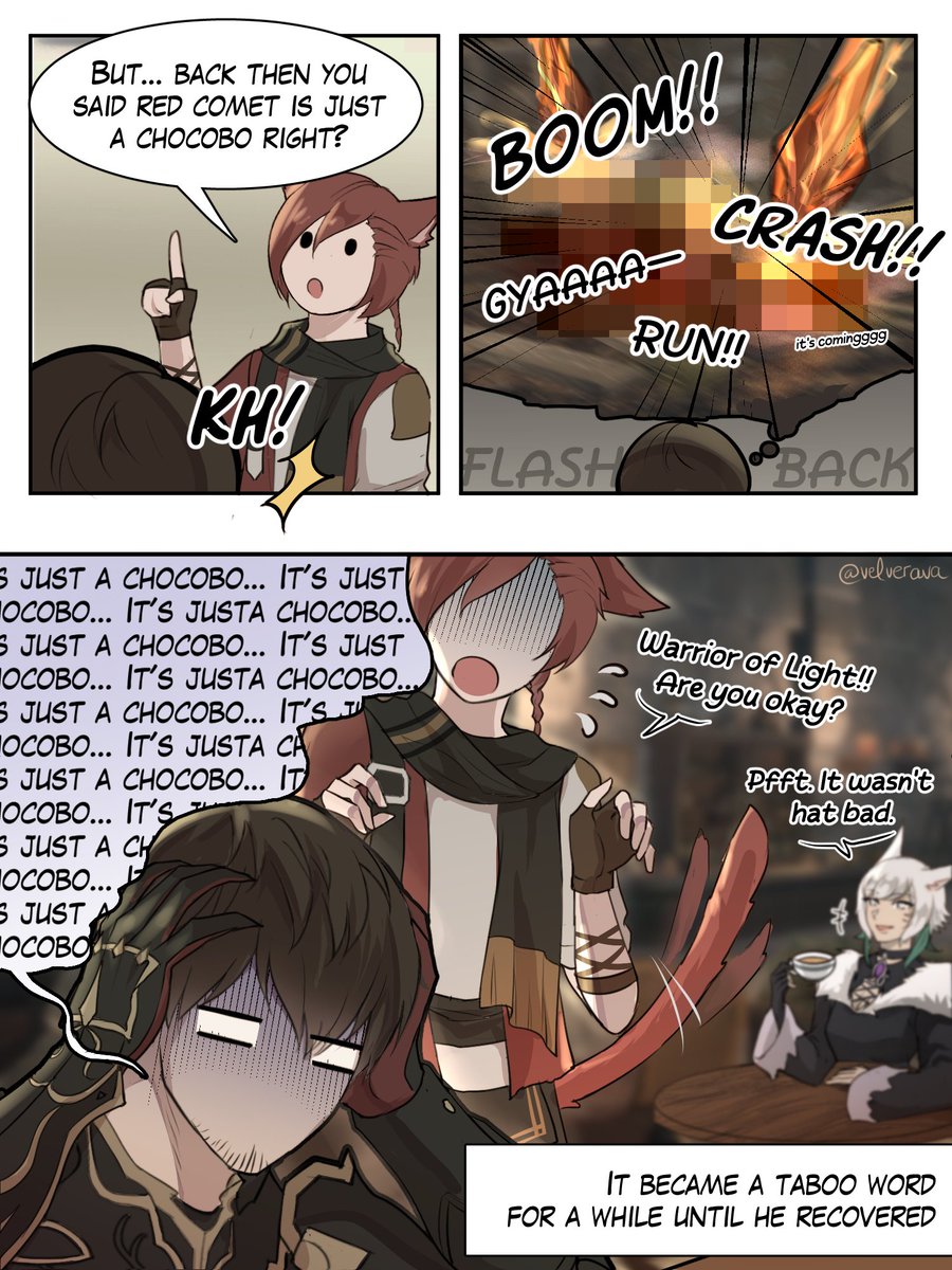 'It's just a Chocobo...' Comic by velverava #FFXIVART