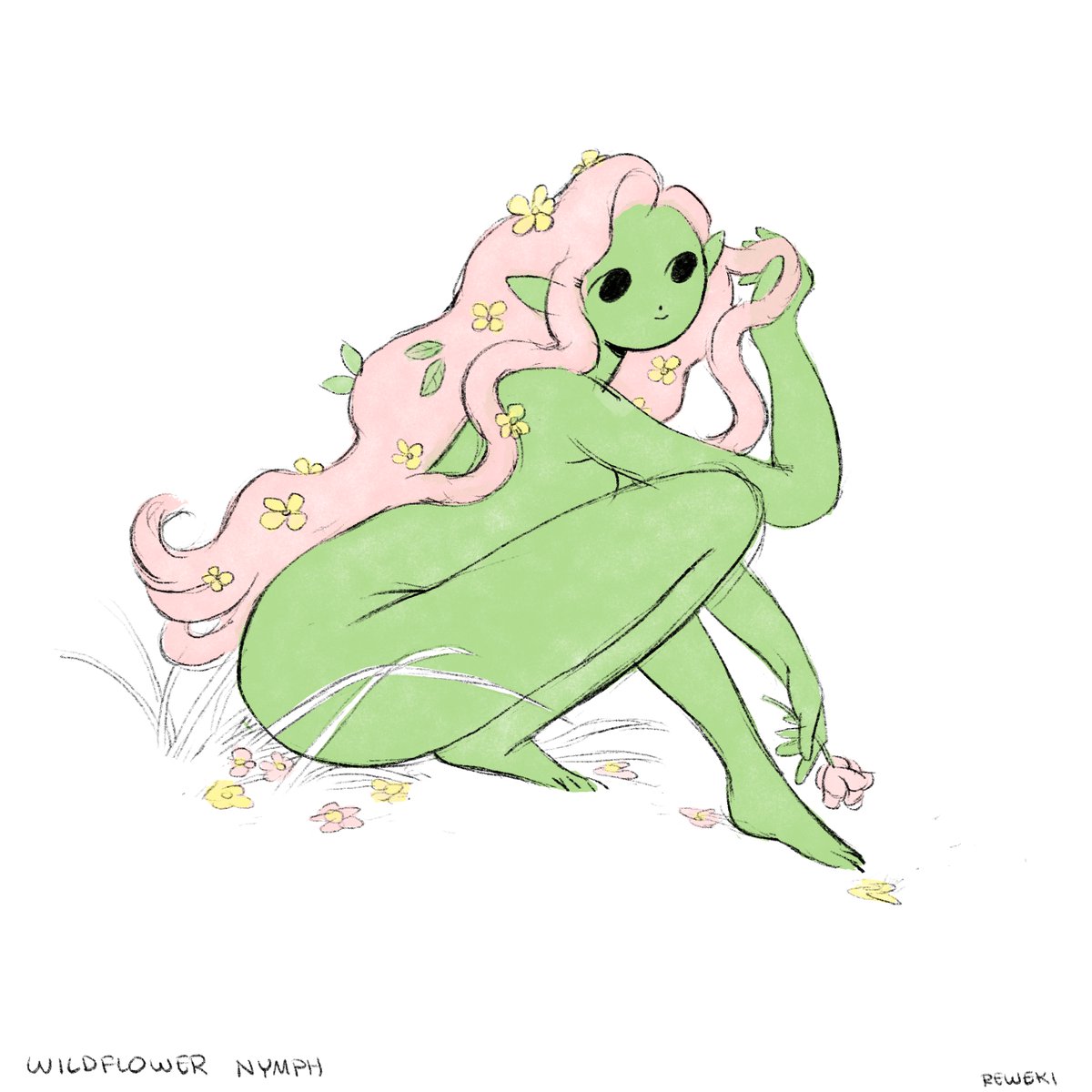 kirbyillo's tweet photo. wildflower nymph (#drawing) https://t.co/bVhHDWnnzU
