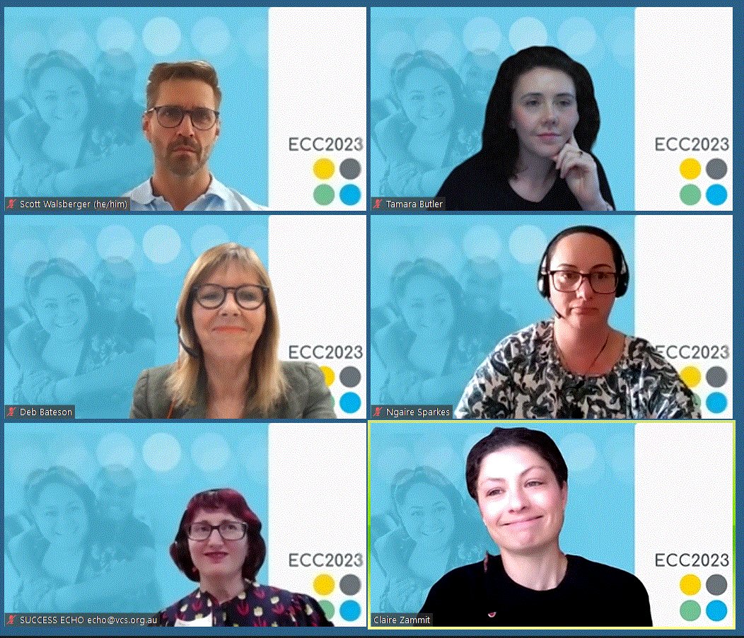 Chloe Jennett (@cjjennett) on Twitter photo Kicking off #ECC2023 with expert panelist <a href="/walsberger/">Scott Walsberger</a>, <a href="/tamarabutler/">Dr Tamara Butler</a>, <a href="/DrDebBateson/">Deborah Bateson</a> & Ngaire Kereru Sparkes. Facilitated by fab C4 colleagues <a href="/ms_miff/">Dr Megan Smith</a> <a href="/clairezammit7/">Claire Zammit</a> Kicking off #ECC2023 with expert panelist <a href="/walsberger/">Scott Walsberger</a>, <a href="/tamarabutler/">Dr Tamara Butler</a>, <a href="/DrDebBateson/">Deborah Bateson</a> & Ngaire Kereru Sparkes. Facilitated by fab C4 colleagues <a href="/ms_miff/">Dr Megan Smith</a> <a href="/clairezammit7/">Claire Zammit</a>