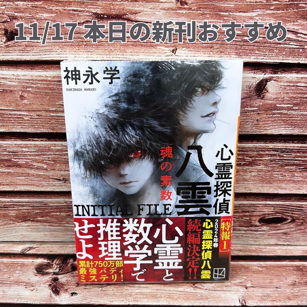 tsutayamidorii's tweet image. 広島県内書店11/17発売
新刊のご案内

【文庫】
#むかしむかしあるところにやっぱり死体がありました / #青柳碧人 
#invert インヴァート 城塚翡翠倒叙集 / #相沢沙呼 
#先祖探偵 / #新川帆立 
#心霊探偵八雲 INITIAL FILE 魂の素数 / #神永学 

#広島市 #安佐南区 #緑井 #書店