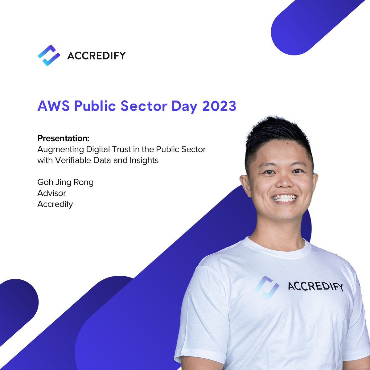 @Accredify_io  was invited to share more about how #digitaltrust can be bolstered with #verifiabledata and insights for @awscloud Public Sector Day! Thank you for the opportunity! If you’d like to learn more about our solution, jump on a call with us here: accredify.io/schedule-demo/…