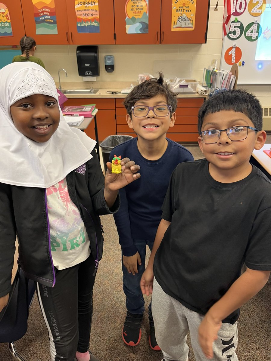 Our Third Graders are creating models to show variations in inherited traits! #KnightsofNewell