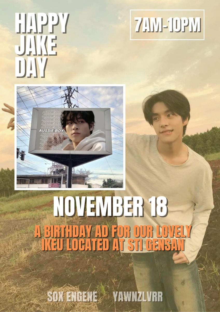 soxengene's tweet photo. READY SET IKEU! WOOF WOOF! 🐾 

HELLO SOX ENGENES! 

We prepared a gift for our beloved pup, ikeu. We present you our birthday ad for Jake at STI Gensan's LED Billboard ad this coming Saturday, November 18.

Mark your calendars because you don't want to miss out! https://t.co/1H38uF7RvE