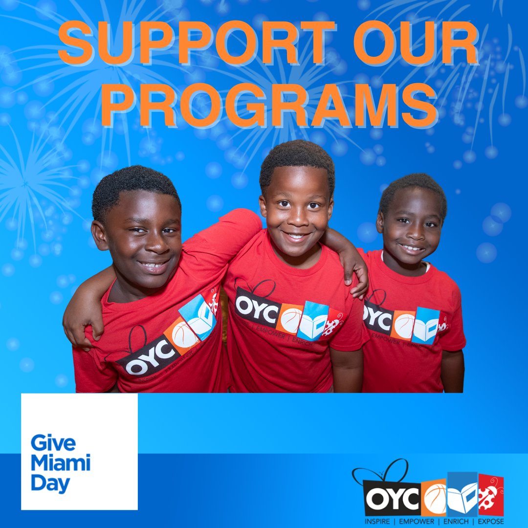 OYC Miami (@oycmiami) on Twitter photo ….time is ticking….HURRY!! There is still time to support our programs 🗣️
#LinkinBio #GiveMiamiDay #FinishLine <a href="/MiamiFoundation/">The Miami Foundation</a> ….time is ticking….HURRY!! There is still time to support our programs 🗣️
#LinkinBio #GiveMiamiDay #FinishLine <a href="/MiamiFoundation/">The Miami Foundation</a>