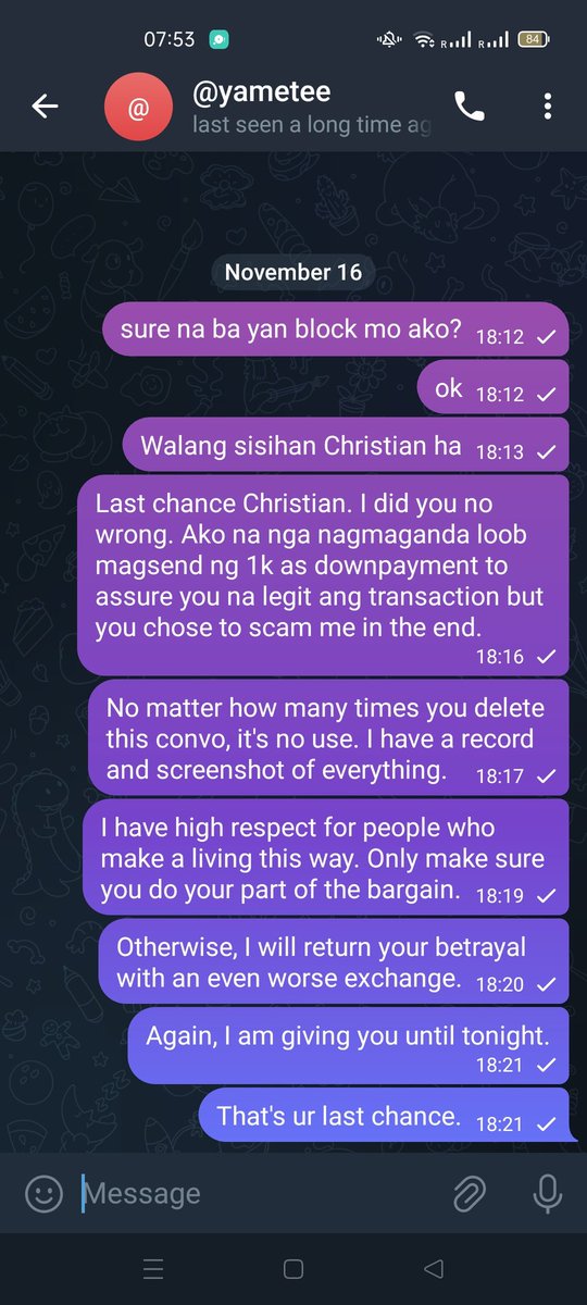 GreatGuy10000's tweet photo. SCAMMER po si @_yametee
Nabisto ko modus nya kaya bigla namblock!
I offered to hire him. And ako naman, since marami nmn xa followers, I didn't hesitate to send downpayment before meet-up!
Madaling araw ako ngcheck-in tapos di nya ako sinipot.
See comments for more... https://t.co/qrUAHonbw3