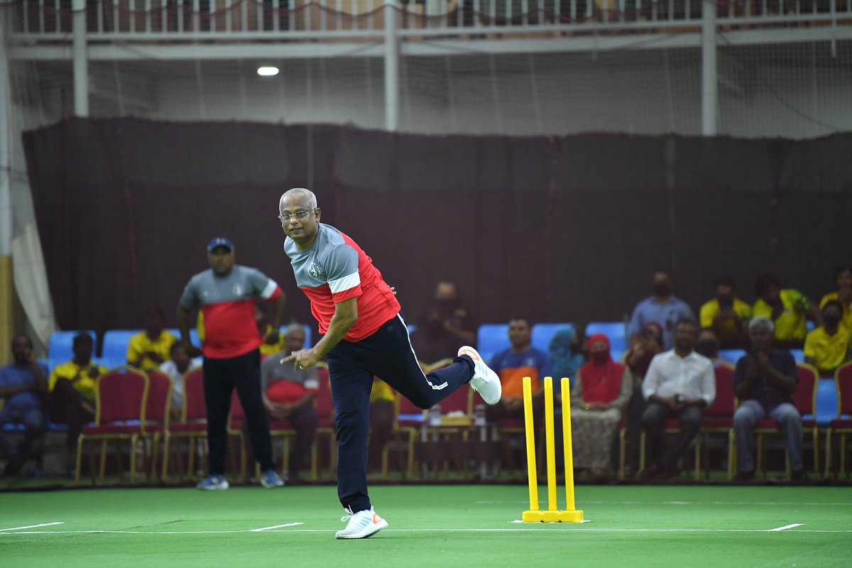 Sincere thank you to President  <a href="/ibusolih/">Ibrahim Mohamed Solih</a> VP <a href="/FaisalNasym/">Faisal Naseem</a> &amp; Sports Minister <a href="/AhmedMahloof/">Ahmed Mahloof</a> for the strong support for the development of cricket over the past 5 years. The government has always been our strongest supporter.