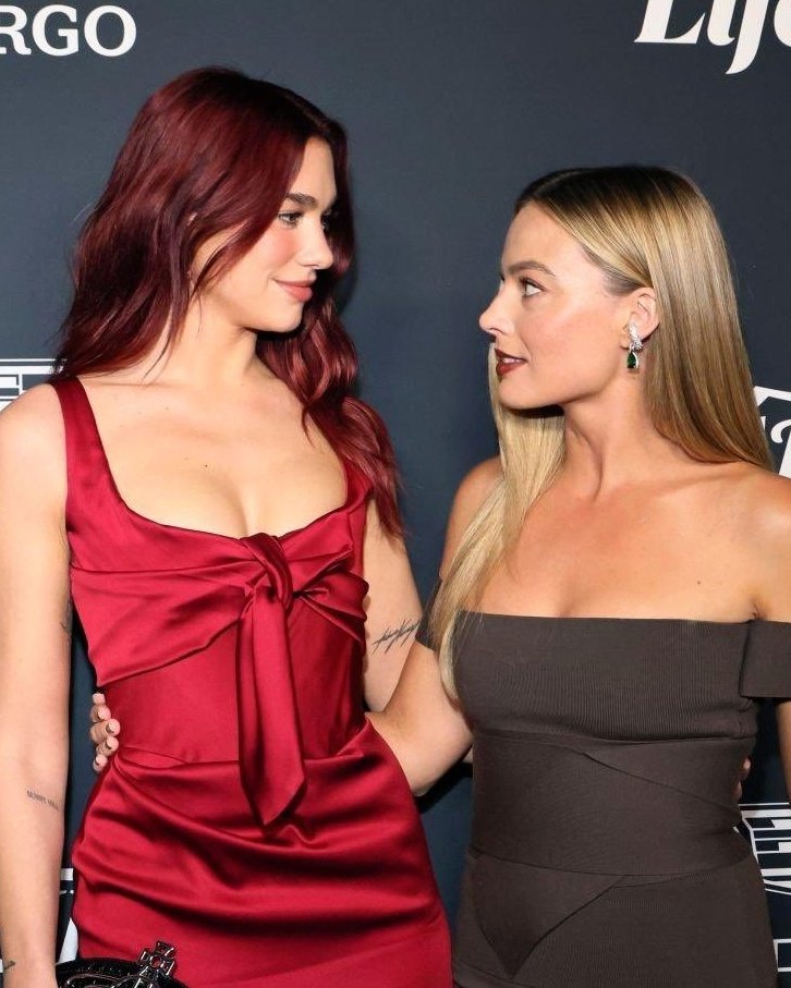 no words, just dua lipa & margot robbie