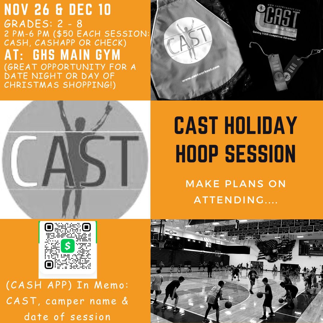castworkout's tweet photo. CAST Winter Hoop Session Dates are here….
Make plans for your son to attend. We are going to have a BLAST! https://t.co/HCPDeU0HUn
