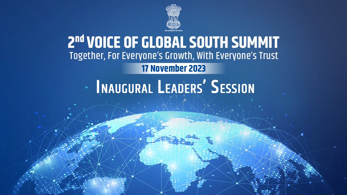 Randhir Jaiswal (@meaindia) on Twitter photo Starting soon!
Inaugural Leaders’ Session of the 2nd #VoiceOfGlobalSouth Summit, led by PM <a href="/narendramodi/">Narendra Modi</a>.
Watch his opening remarks at: youtu.be/EoeJjgkGEzU Starting soon!
Inaugural Leaders’ Session of the 2nd #VoiceOfGlobalSouth Summit, led by PM <a href="/narendramodi/">Narendra Modi</a>.
Watch his opening remarks at: youtu.be/EoeJjgkGEzU