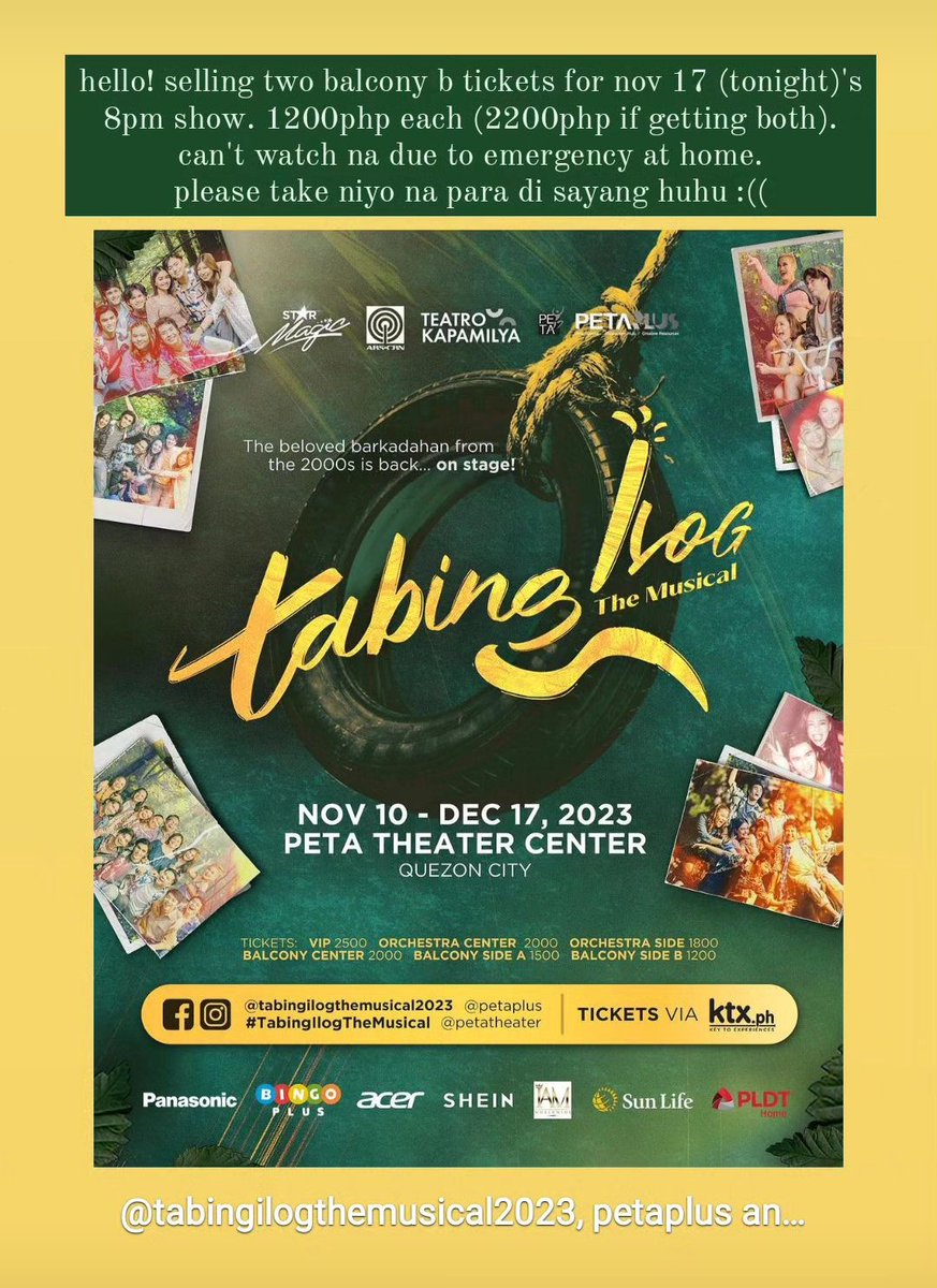 notforsythia_'s tweet photo. send DM~~~
Discounted #TabingIlogTheMusical2023 #TabingIlogTheMusical tickets https://t.co/dvw0A9QiXp