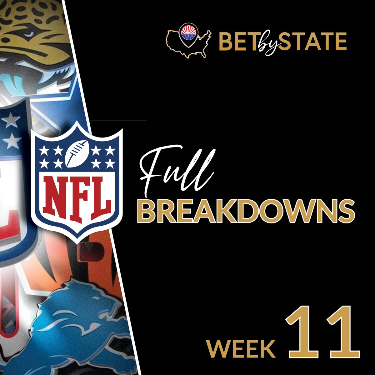 BetByState's tweet photo. There have already been some great weekends of NFL Football action, but Week 11 might end up being the best of them all. You are going to find a loaded slate of games on the Week 11 schedule, and there will be a ton of excitement.

https://t.co/WeM1IDkoAF https://t.co/ZoYa2Z4a0m