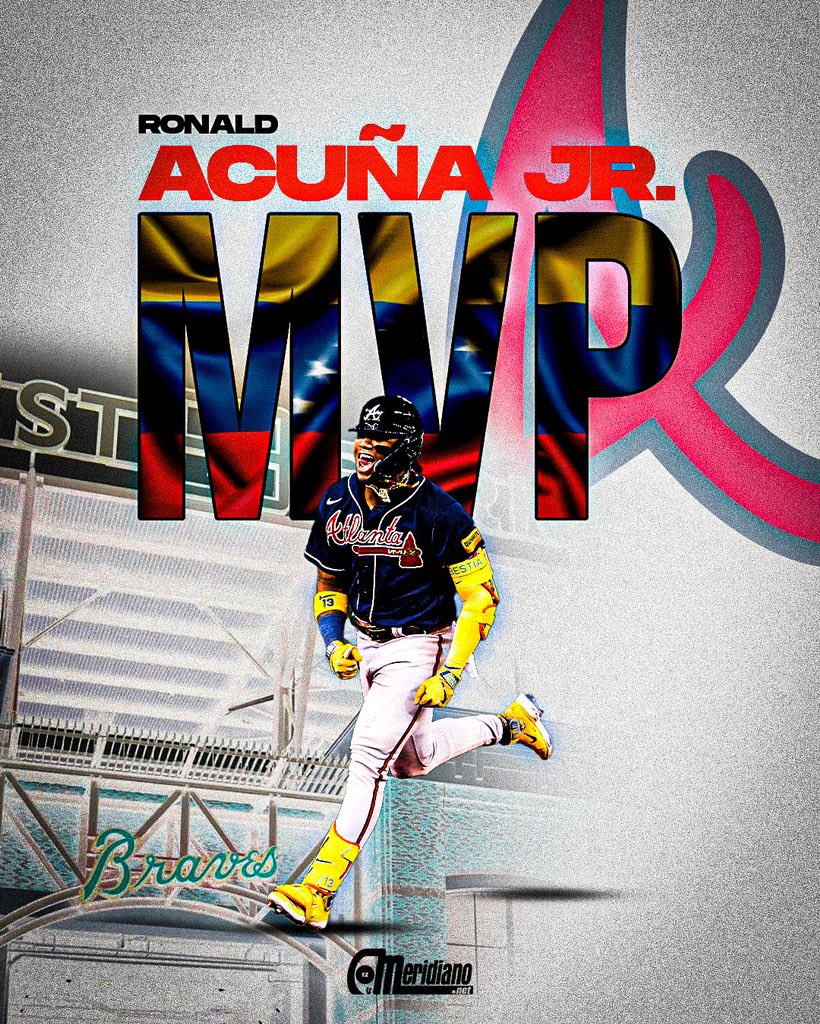 Meridianoonline's tweet image. EL BROCHE DE ORO EN SU HISTÓRICA TEMPORADA🌟🏆

RONALD ACUÑA JR. ES EL TERCER MVP VENEZOLANO EN LA HISTORIA DE LAS GRANDES LIGAS🚨🇻🇪

No hay palabras👏❤️