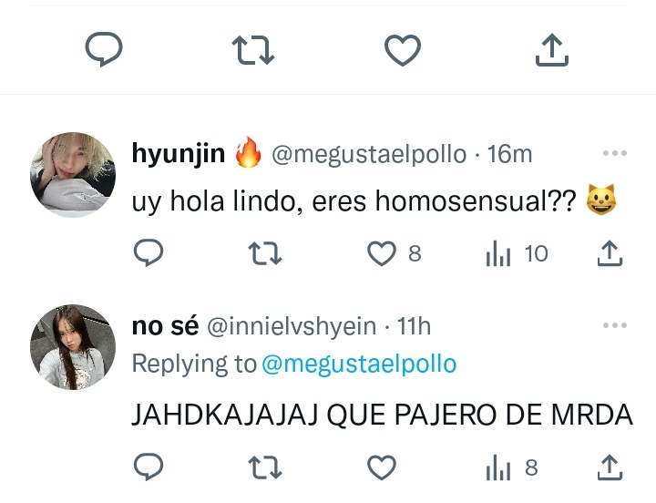 iluvhhjn's tweet photo. ¿? 😺 — hyunlix two tweet au

hyunj!n solo tenía una duda

01 https://t.co/dFWV2b1duS