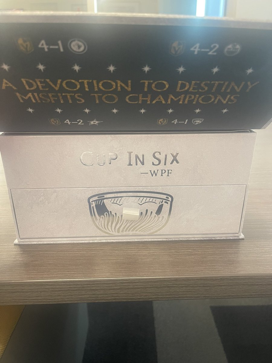 ToddVGK's tweet photo. A little tease of our VGK season ticket member box arriving soon to our members. A few cool surprises, incredible work by @hackmeister19 and team. LFG! #VegasBorn #Cupin6 #StanleyCupChampions https://t.co/ZTsTmOWoFL