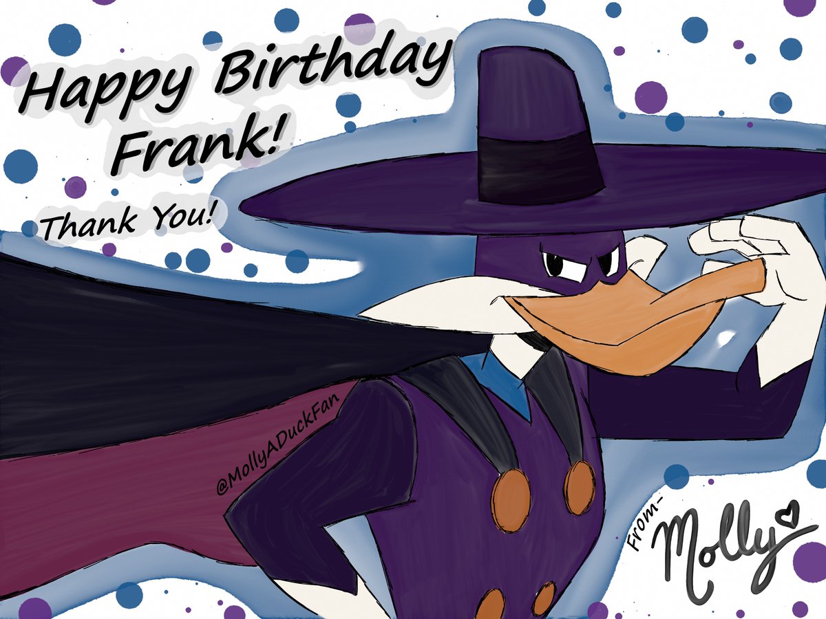 MollyADuckFan's tweet photo. Happy Birthday Frank! @FrankAngones 🥳
I hope you enjoy this art I made U! Thank you for all you’ve done in making #DuckTales &amp; for all the extra things you’ve done for us fans that made the Adventure Extra Special!😊 DT wouldn’t be the same without you! Happy Birthday! ~ Molly🥳 https://t.co/9JERoBObA6