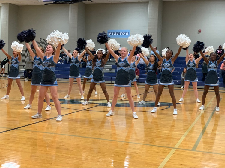 Basketball games are underway! Congrats to the 8th grade Lady Eagles on the victory against Leeds!