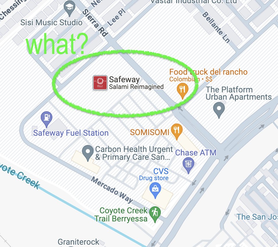 thompiler's tweet photo. On Google Maps. Salami reimagined ... ? https://t.co/S77LczaIHz