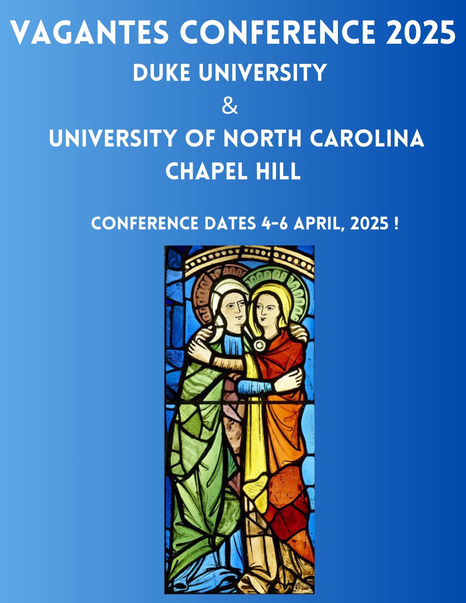 Vagantes Conference on Medieval Studies (@vagantesmed) on Twitter photo Exciting news! We are thrilled to announce that Vagantes 2025 will be jointly hosted by Duke University and UNC-Chapel Hill, April 4-6, 2025! And in the meantime, don't forget to submit an abstract for Vagantes 2024 <a href="/NorthwesternU/">Northwestern</a> by December 4th! Exciting news! We are thrilled to announce that Vagantes 2025 will be jointly hosted by Duke University and UNC-Chapel Hill, April 4-6, 2025! And in the meantime, don't forget to submit an abstract for Vagantes 2024 <a href="/NorthwesternU/">Northwestern</a> by December 4th!