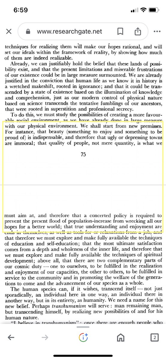 willybomb08's tweet photo. Written by Aldous Huxley’s brother Julian Huxley. Eugenics and transhumanist. https://t.co/uXZ8q02tkQ