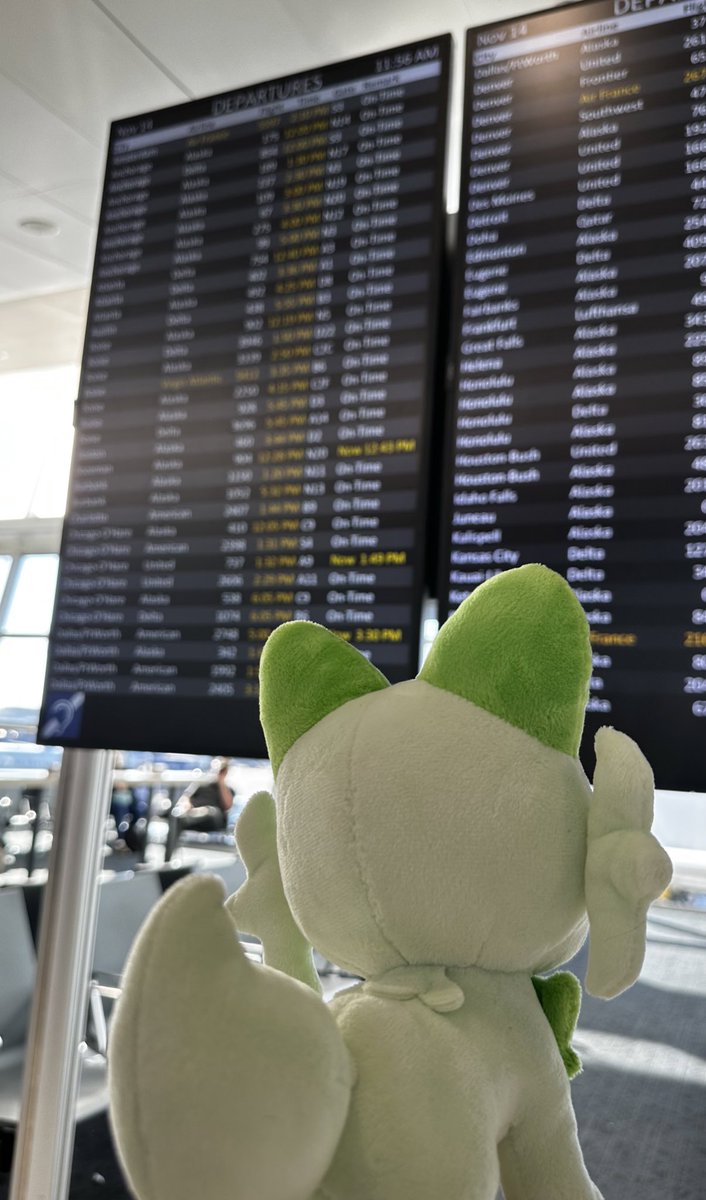 Where do you think Sprigatito is headed, Trainers? 👀✈️