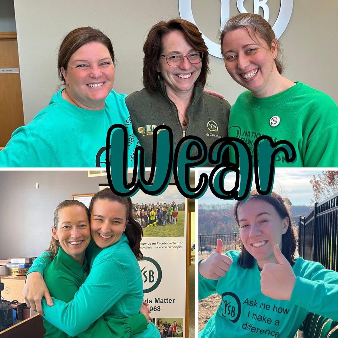 YSBinfo's tweet photo. We are wearing green today to bring awareness to #NRPM23. National Runaway Prevention  #Burrowesstreetyouthhaven https://t.co/iory3kH1Df
