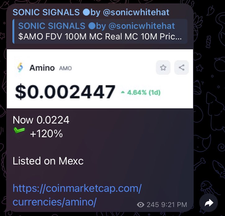 Sonic1000x's tweet photo. What happened to Sonic during the week

$AMO +120% 
$MYRO +100%

Congrats SonicClan 🍻

Check it out at: 
https://t.co/8OiA9Xha5F https://t.co/Bnbm9ZDQhC