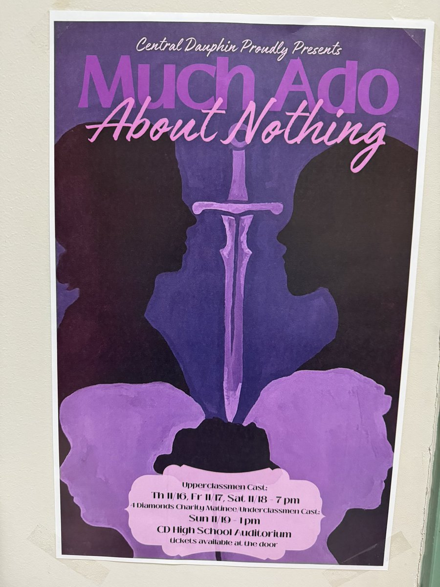 Such an amazing performance of the Shakespeare Classic- Much Ado About Nothing. Come out and support our performances!