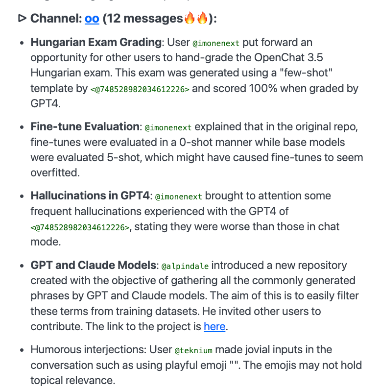 Smol_AI's tweet image. AI Discord overwhelm?
We gotchu.
Coming to smol talk 🔜
(what are the top AI discords we should add? we have @openai @langchainai @nousresearch @Teknium1 @alignment_lab @latentspacepod )