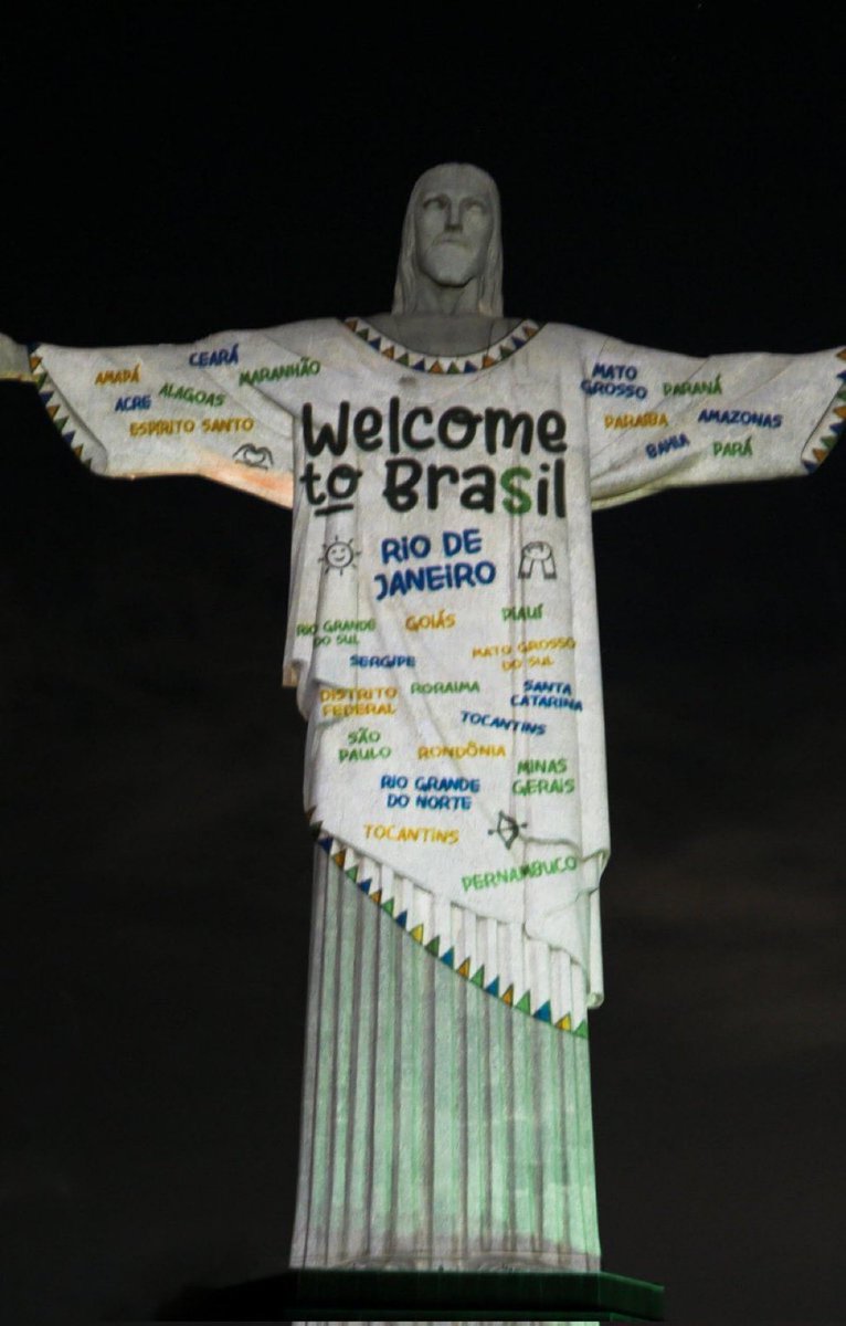 TSTheErasTour's tweet photo. Welcome To BRASIL @taylorswift13 ♥️ #RioTSTheErasTour #TSTheErasTour #TaylorNoCristo https://t.co/o9qz4uCW0p