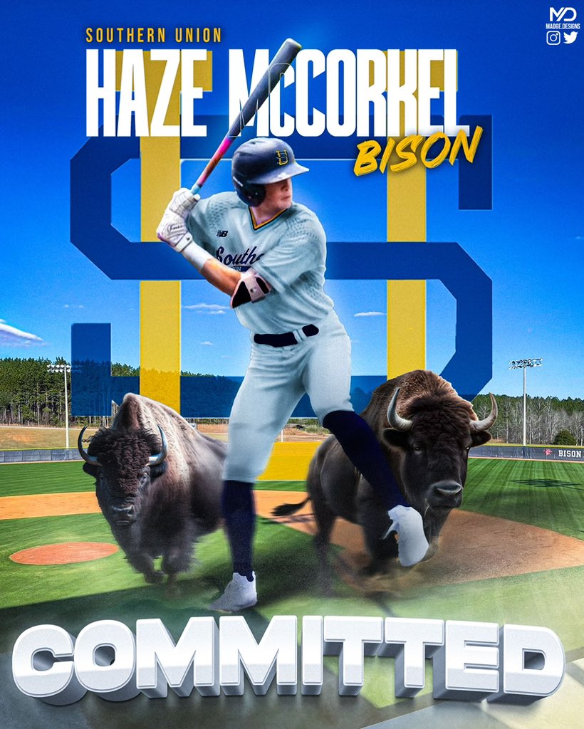 Blessed to announce my commitment to Southern Union. I want to thank God, Family, Friends, and Coaches who’ve helped me to this point. Proud to say Go Bisons!🦬