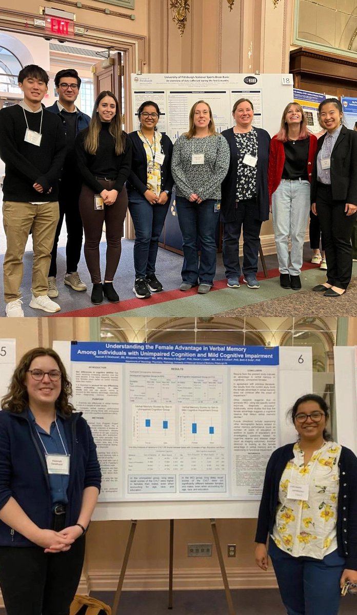 Two poster presentations with two departments at the OSCAR symposium <a href="/PittADRC/">Pitt's Alzheimer's Disease Research Center</a> ✨

Thankful for two amazing mentors Dr Kofler and Dr Cohen with departments of pathology and psychiatry <a href="/PittDeptofMed/">PittDeptofMed</a> as well as wonderful team members in both departments :)

#womeninscience