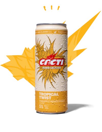 RodeoTheAlbum's tweet photo. Travis Scott’s CACTI seltzer is making its return with new flavours

• TROPICAL TWIST
• PARADISE SLICE
• BERRY SPLASH
• CITRUS HAZE https://t.co/IecSWDvCqS