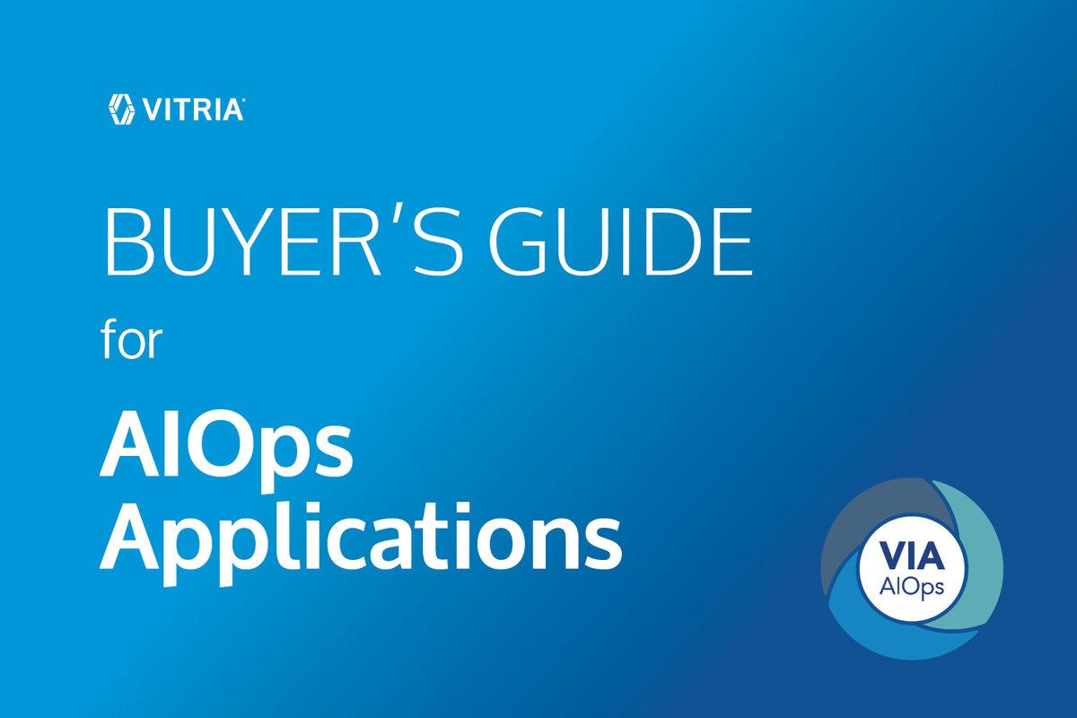 VitriaTech's tweet photo. Identify your company’s needs and evaluate #AIOps vendors to find the best fit with our buyer's guide for AIOps applications: https://t.co/lTYI9kQ2YV https://t.co/DKKqoeJ1aG
